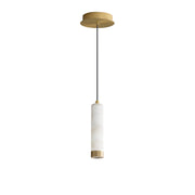 ET2 - E11202-WAGLD - LED Pendant - Aragon - White Alabaster / Gold