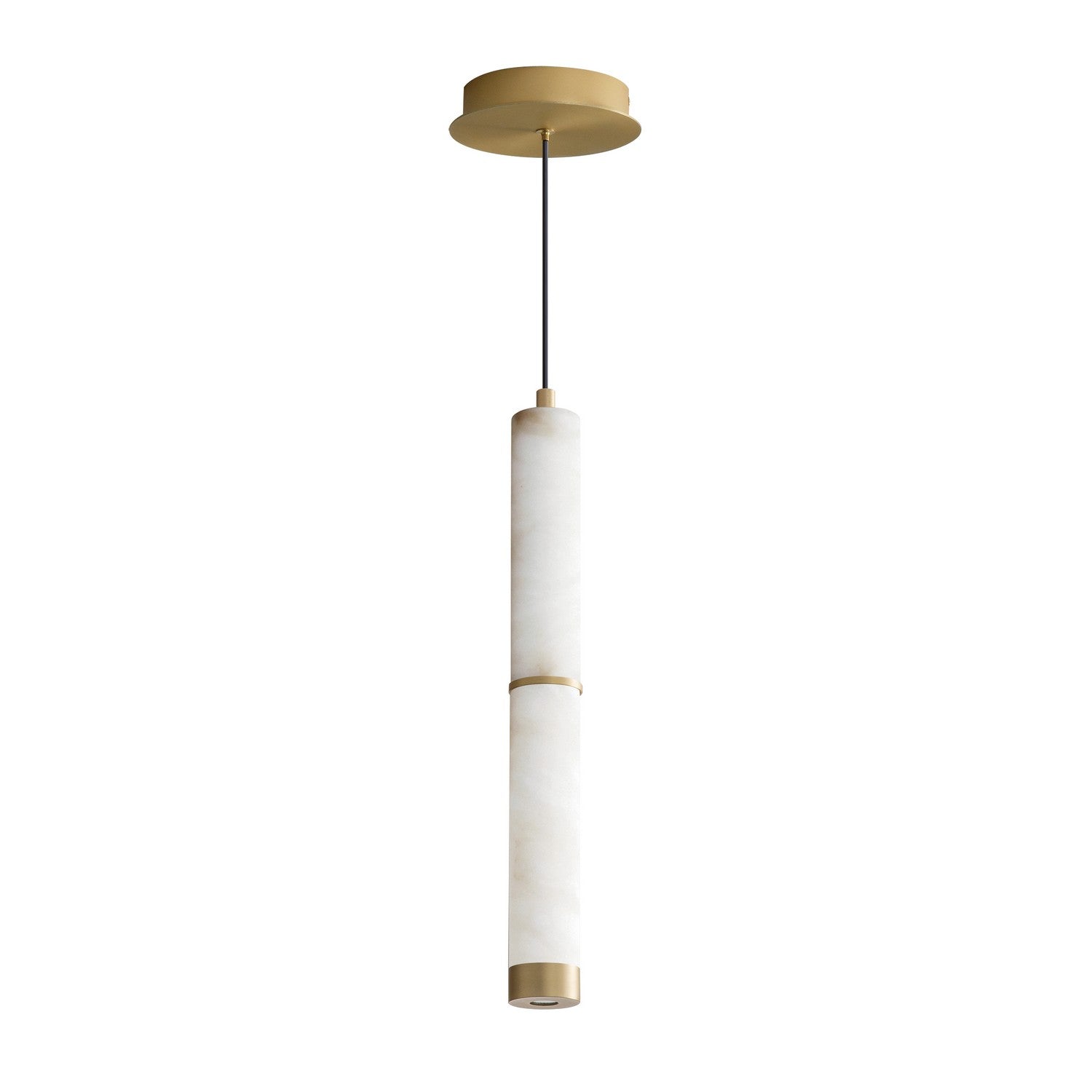 ET2 - E11204-WAGLD - LED Pendant - Aragon - White Alabaster / Gold