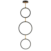 ET2 - E24321-BKGLD - LED Pendant - Hoopla - Black / Gold