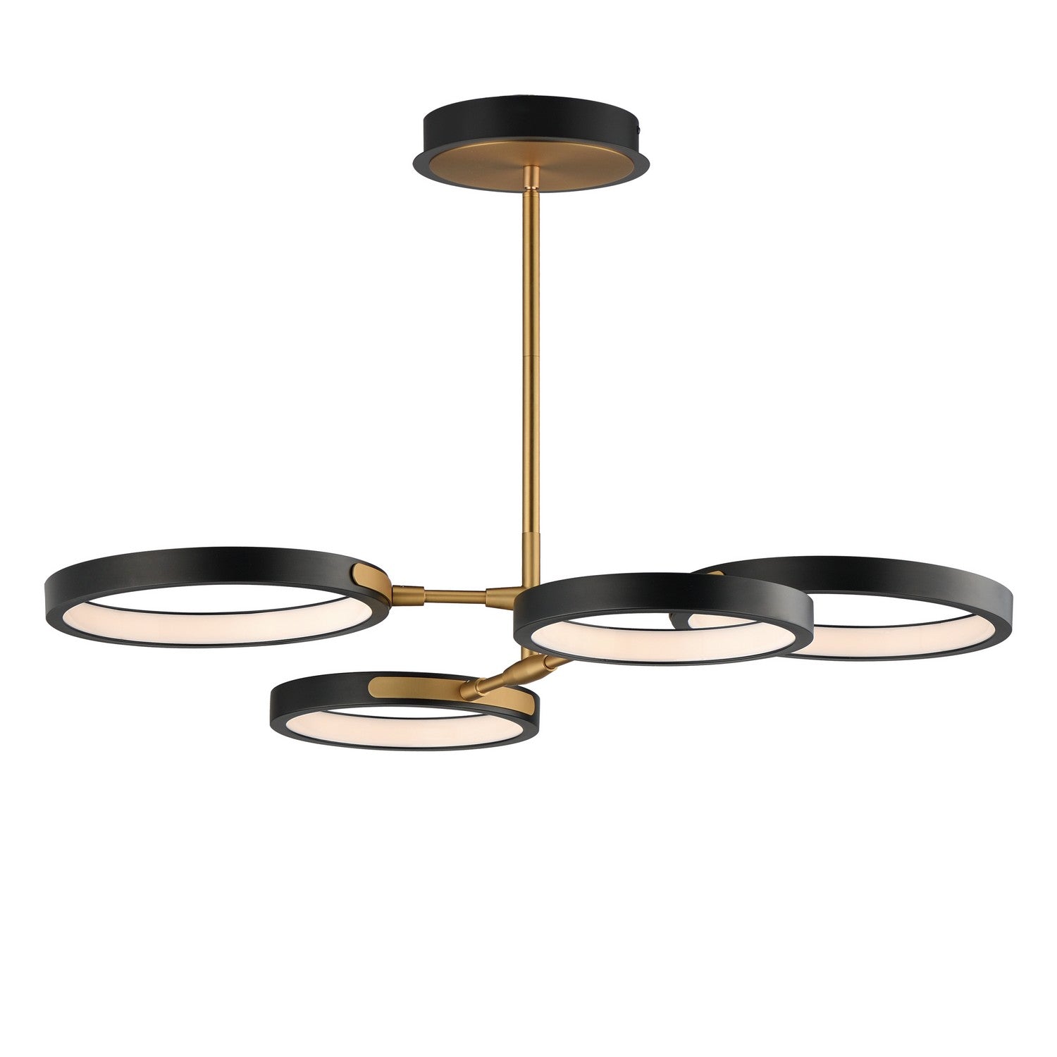 ET2 - E24322-BKGLD - LED Pendant - Hoopla - Black / Gold