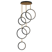 ET2 - E24325-BKGLD - LED Pendant - Hoopla - Black / Gold