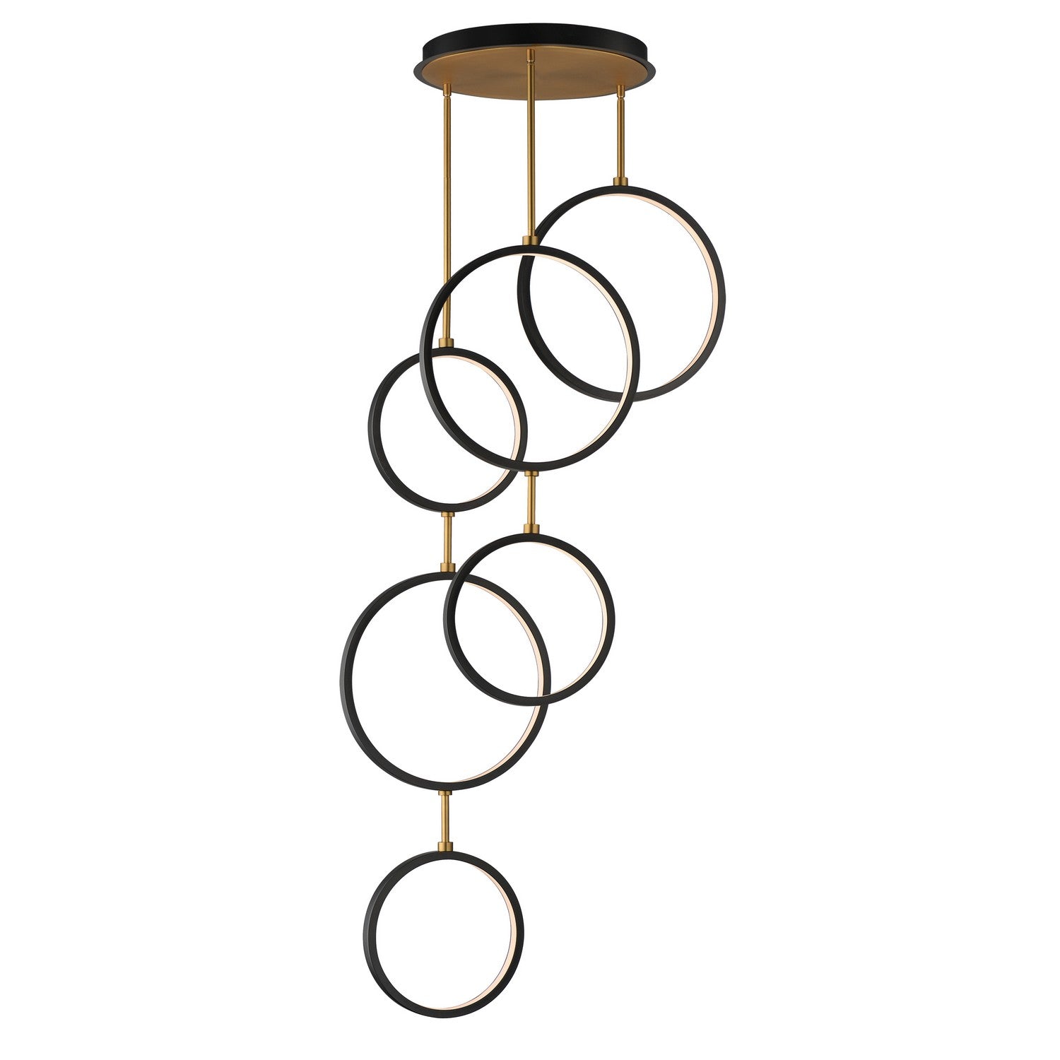 ET2 - E24325-BKGLD - LED Pendant - Hoopla - Black / Gold