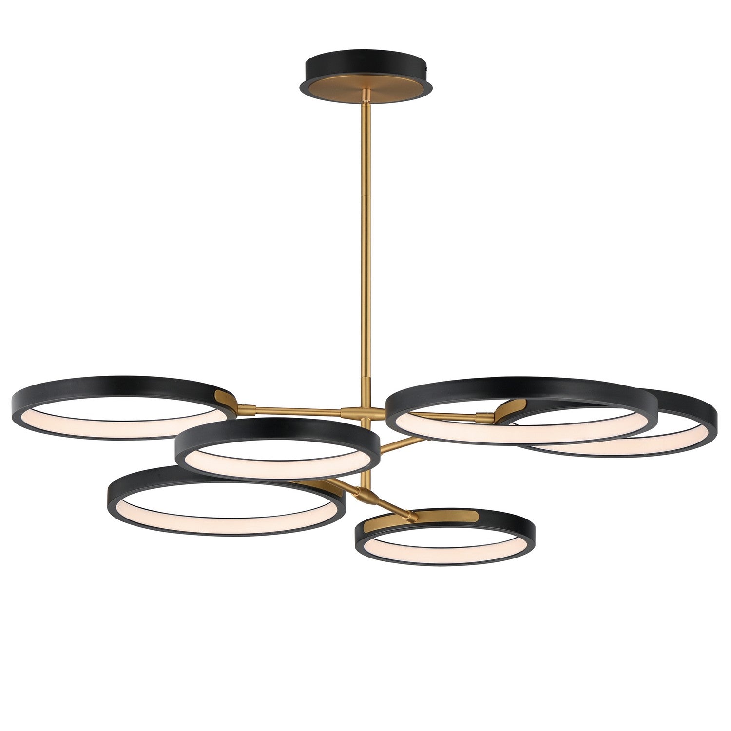 ET2 - E24328-BKGLD - LED Pendant - Hoopla - Black / Gold
