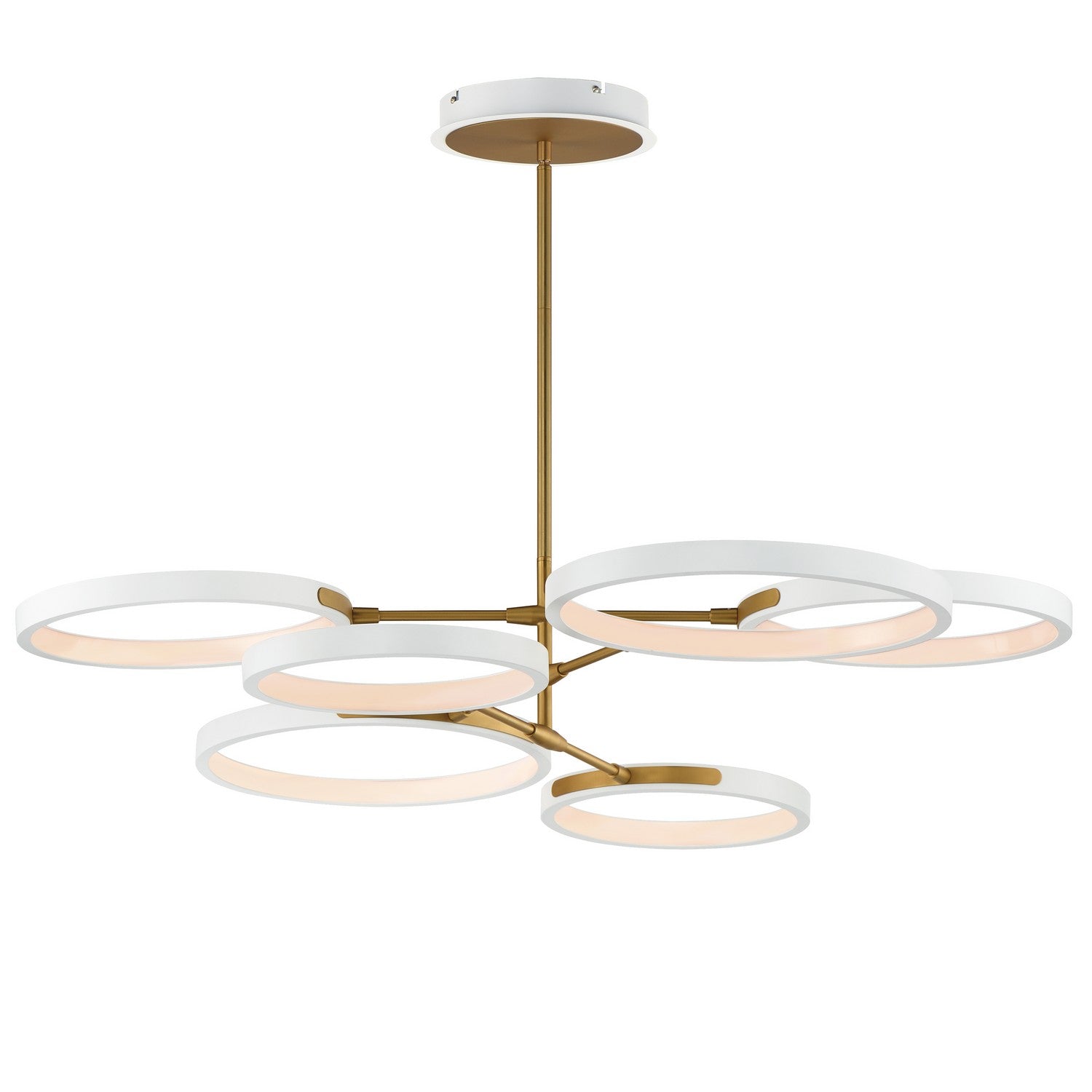 ET2 - E24328-WTGLD - LED Pendant - Hoopla - White/Gold