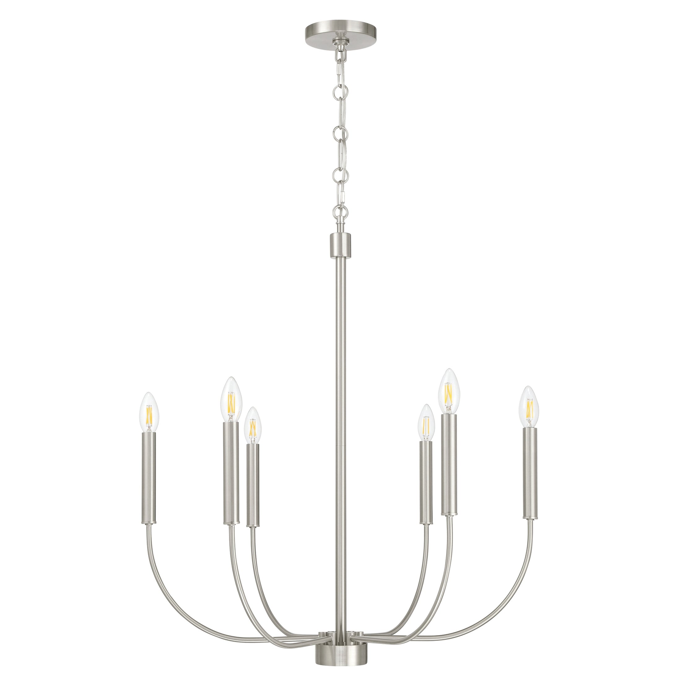 Craftmade - 59826-BNK - Six Light Chandelier - Traci - Brushed Polished Nickel