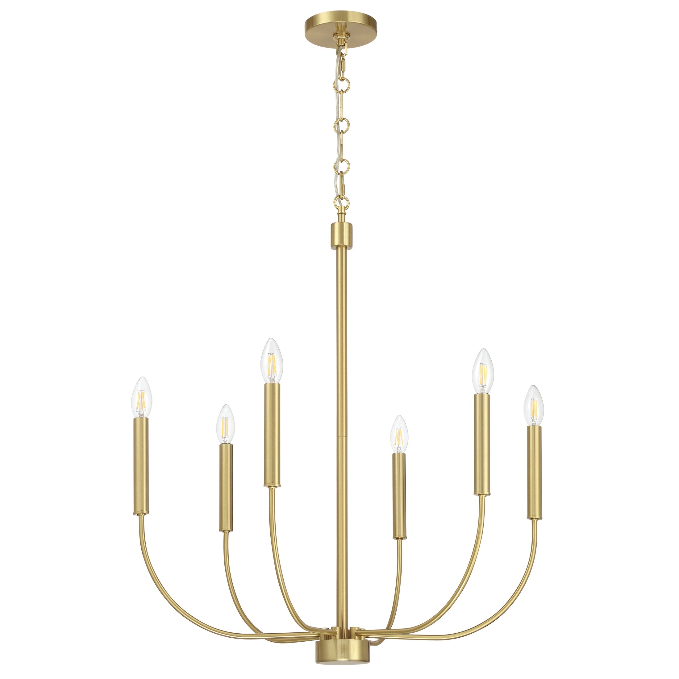 Craftmade - 59826-SB - Six Light Chandelier - Traci - Satin Brass