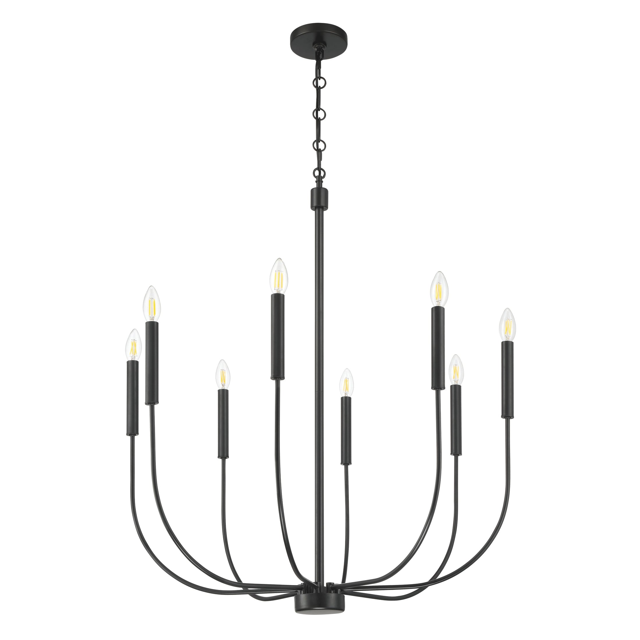Craftmade - 59828-FB - Eight Light Chandelier - Traci - Flat Black