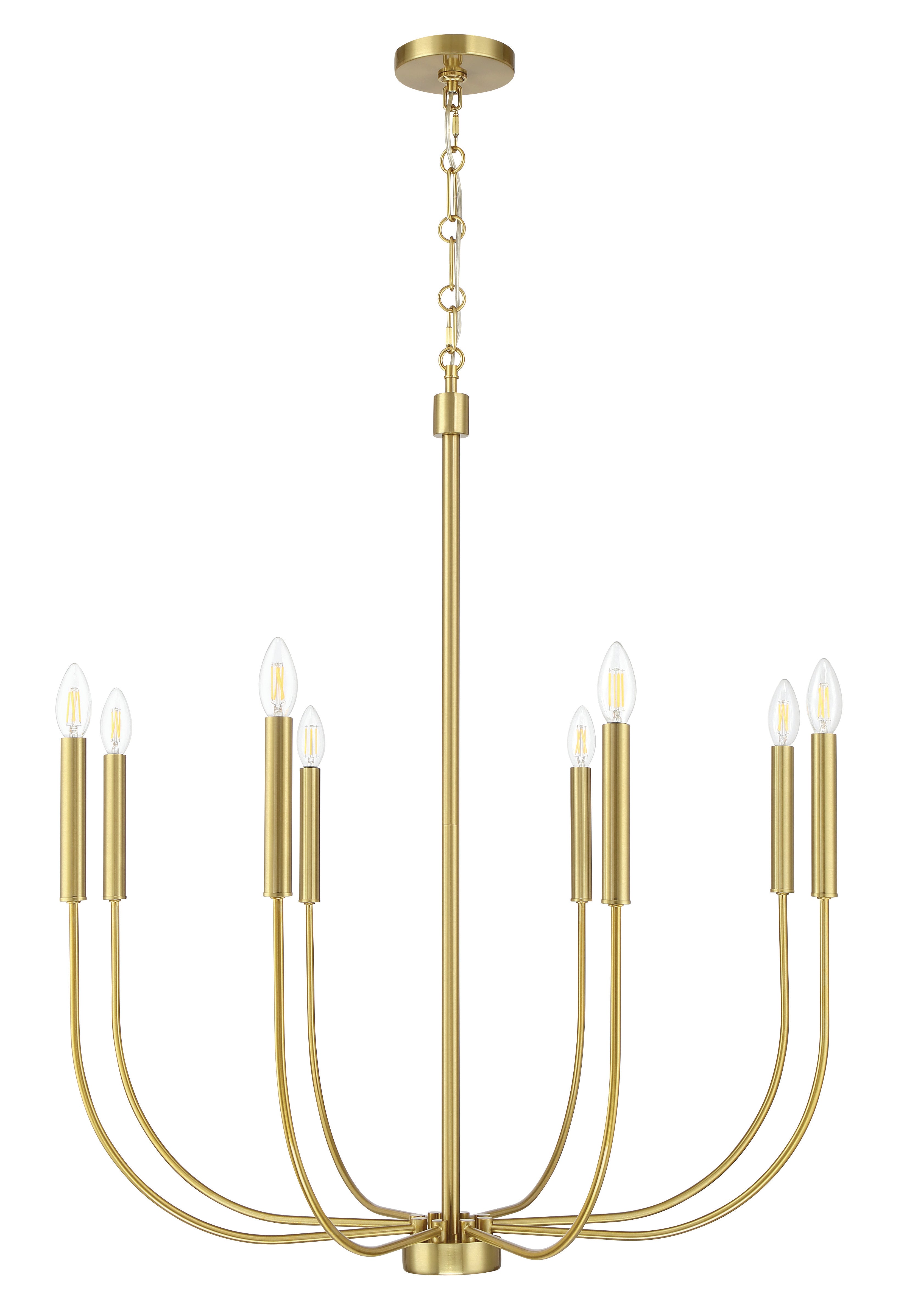 Craftmade - 59828-SB - Eight Light Chandelier - Traci - Satin Brass