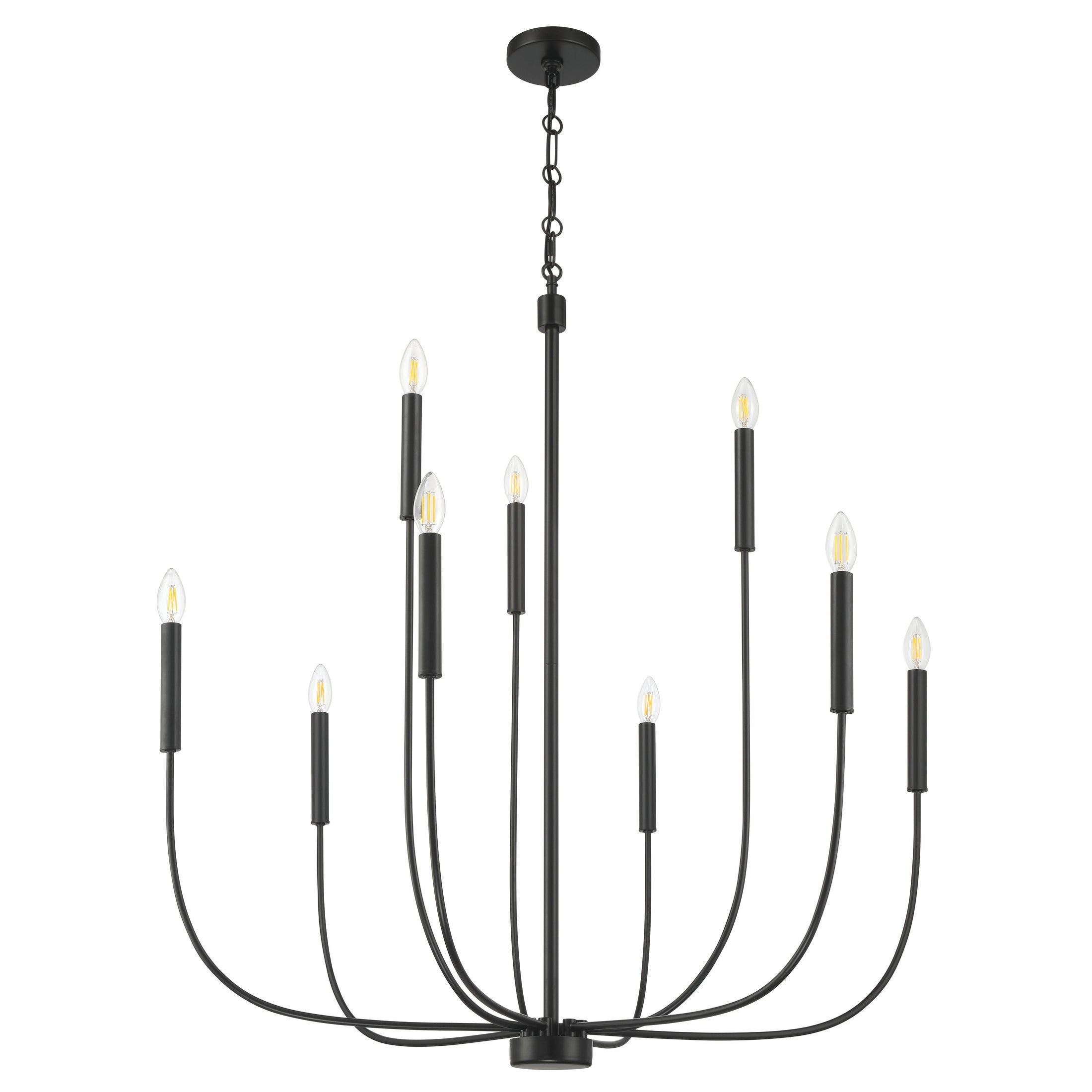 Craftmade - 59829-FB - Nine Light Chandelier - Traci - Flat Black