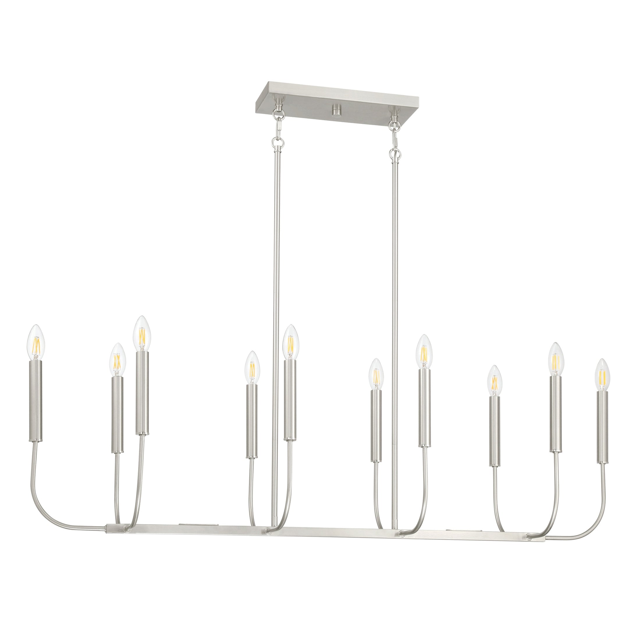 Craftmade - 59870-BNK - Ten Light Island Pendant - Traci - Brushed Polished Nickel