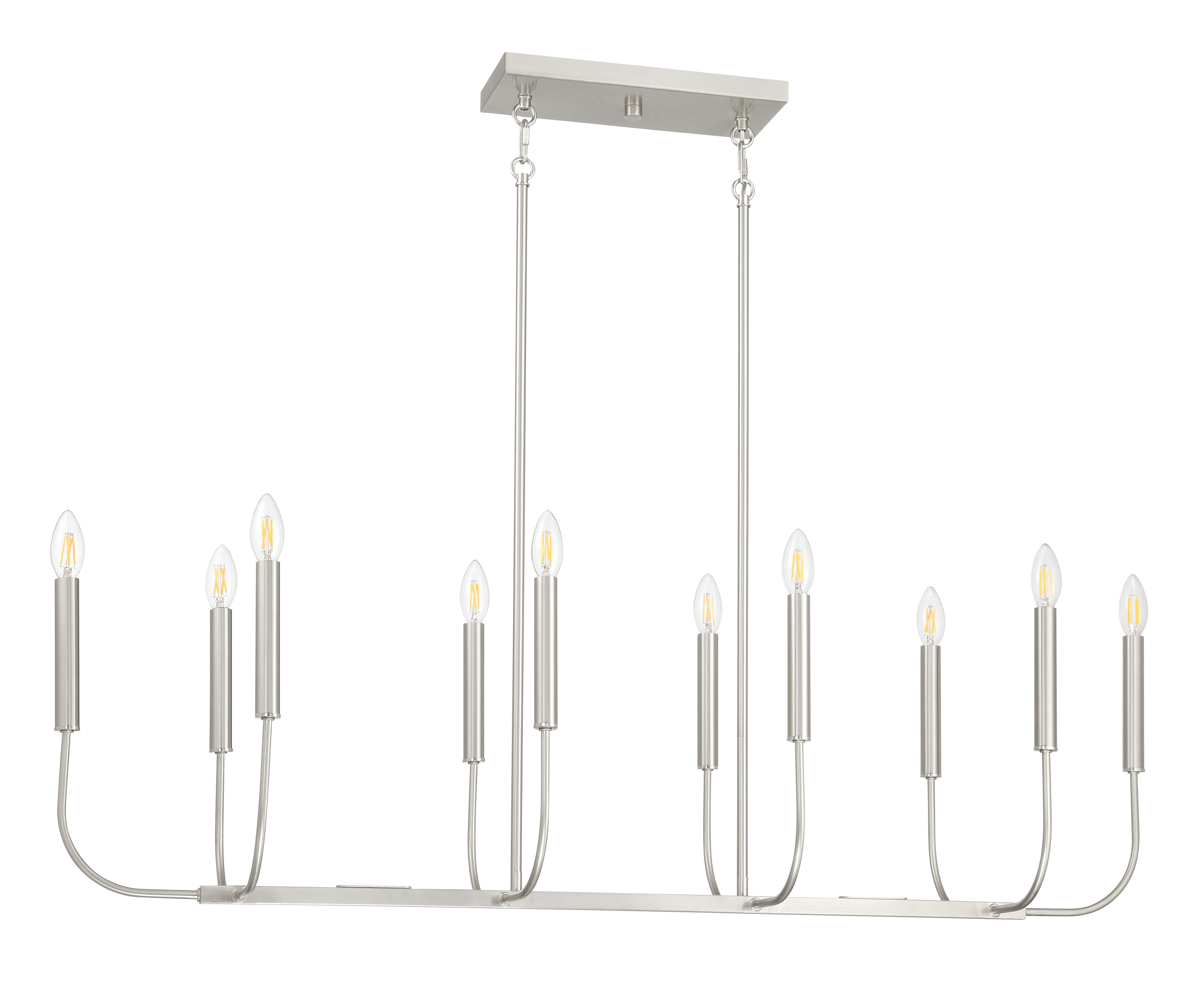 Craftmade - 59870-BNK - Ten Light Island Pendant - Traci - Brushed Polished Nickel