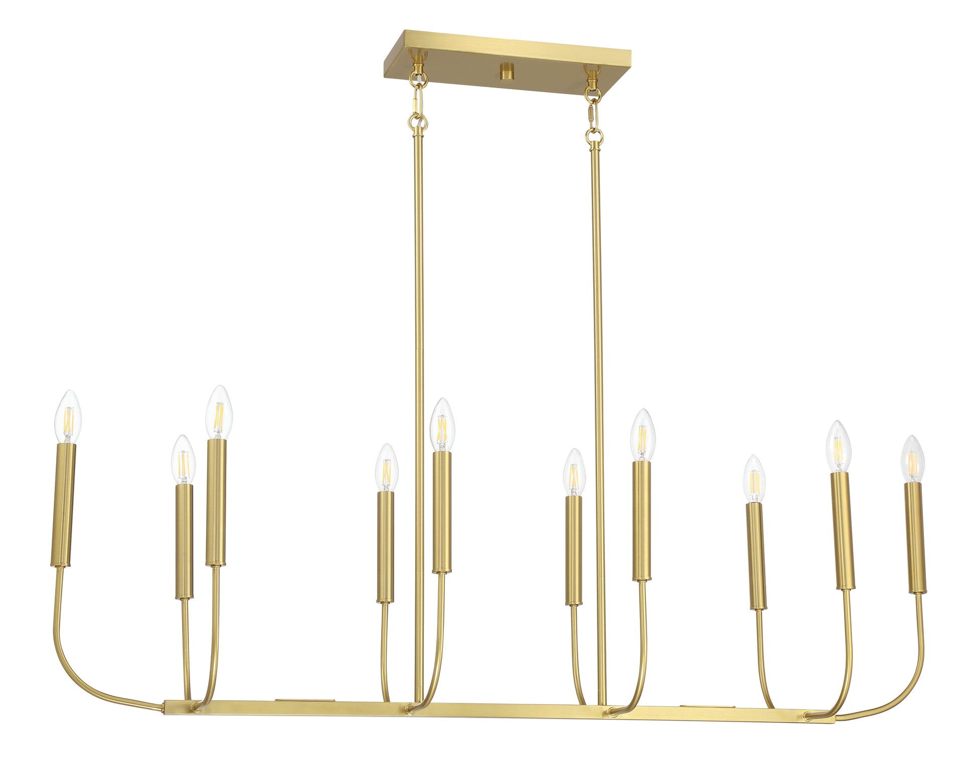 Craftmade - 59870-SB - Ten Light Island Pendant - Traci - Satin Brass