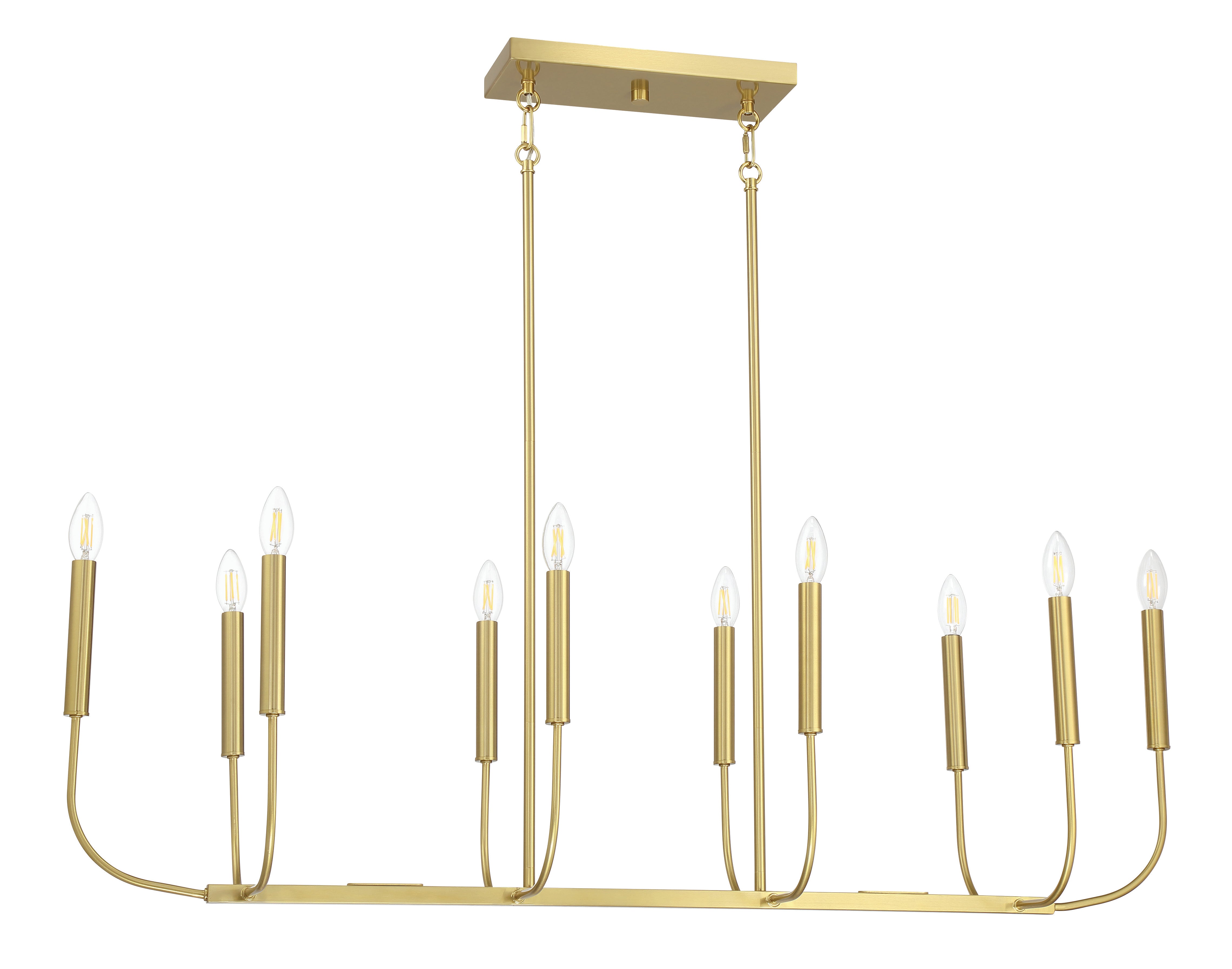 Craftmade - 59870-SB - Ten Light Island Pendant - Traci - Satin Brass