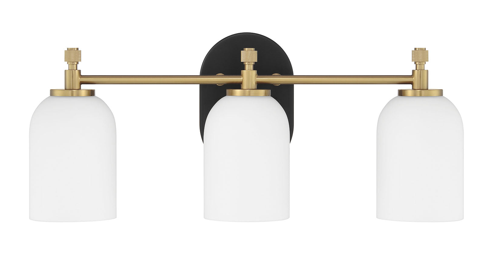 Craftmade - 60303-FBSB - Three Light Vanity - Council - Flat Black/Satin Brass