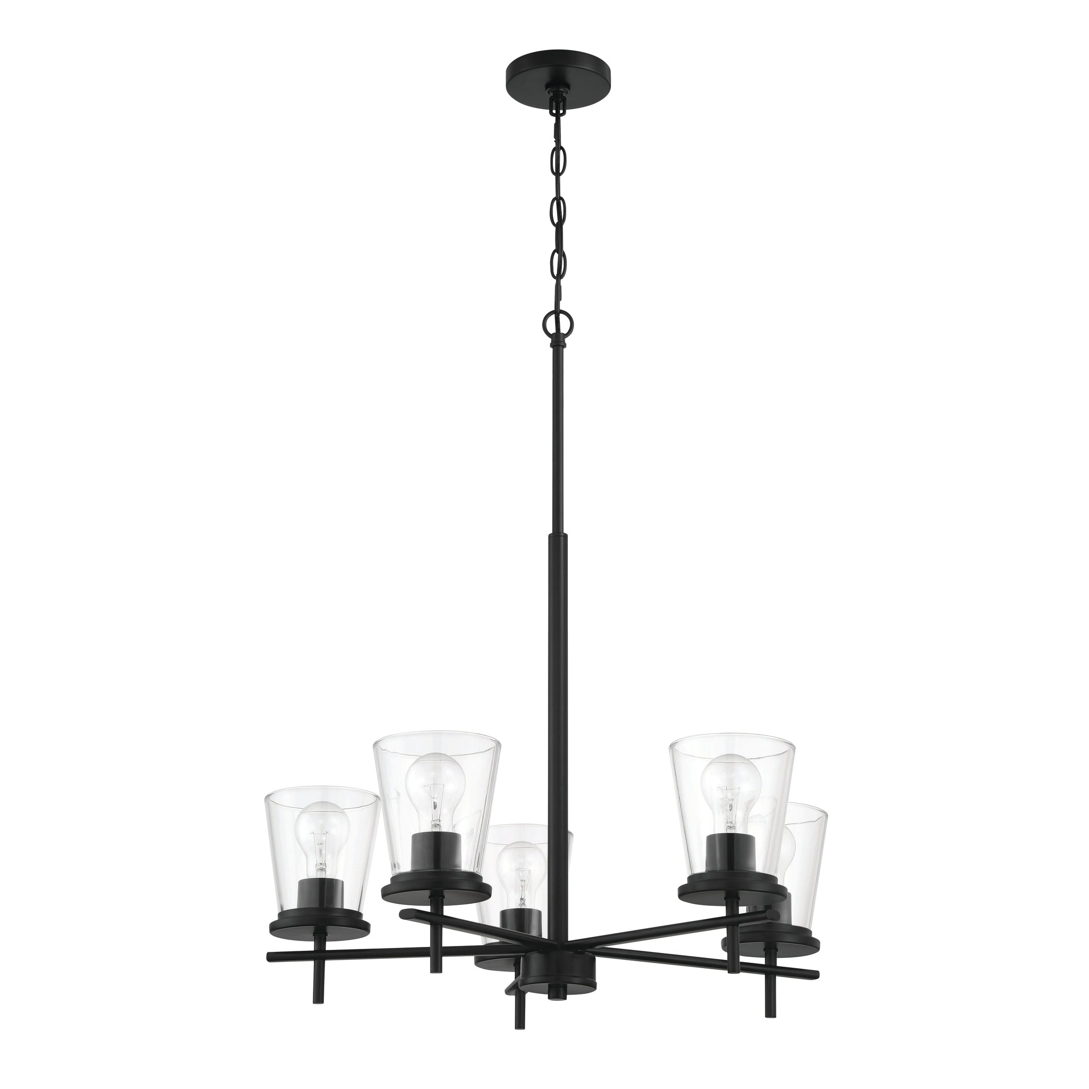 Craftmade - 60425-FB - Five Light Chandelier - Connell - Flat Black