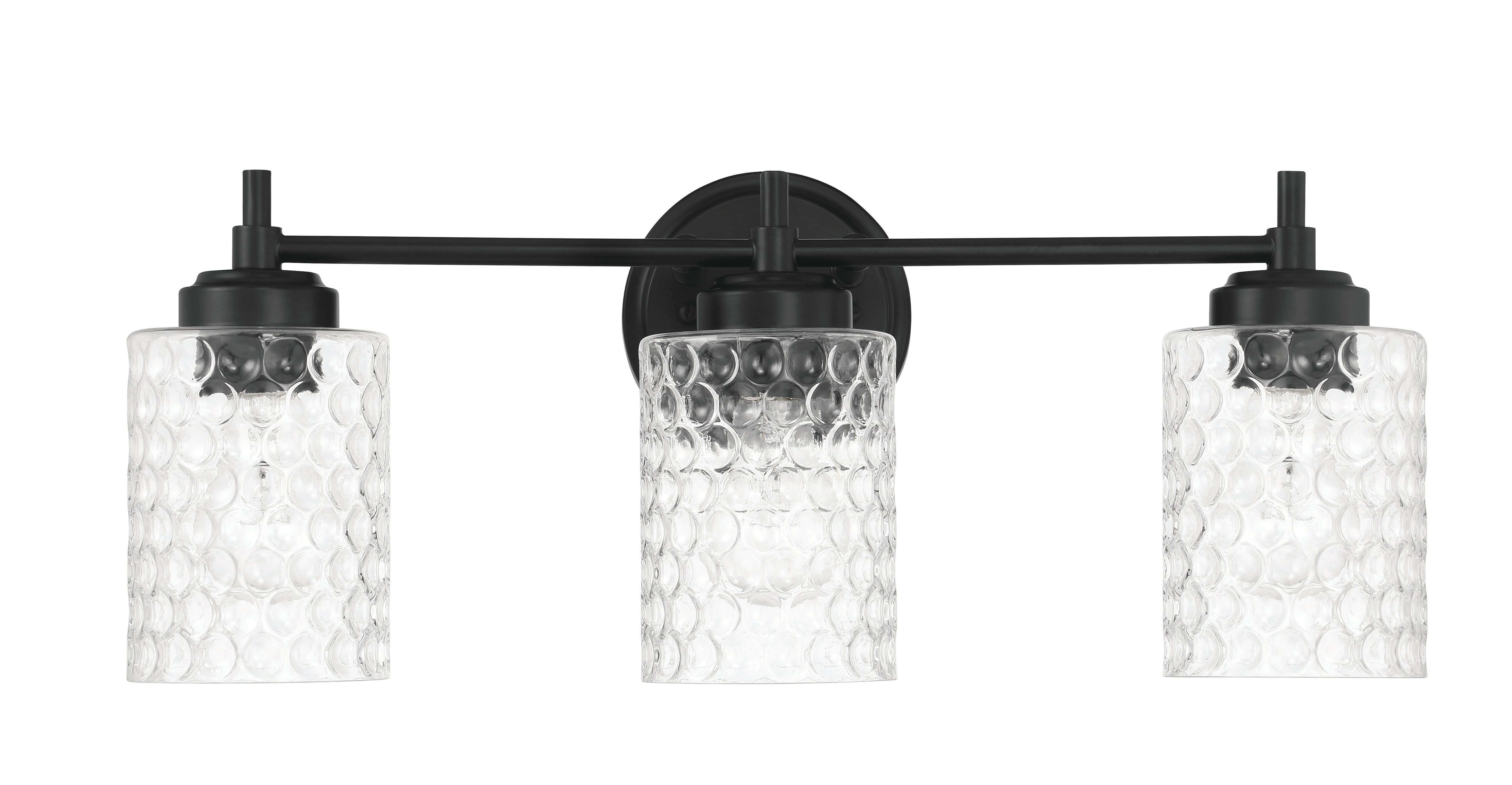 Craftmade - 60503-FB - Three Light Vanity - Claire - Flat Black
