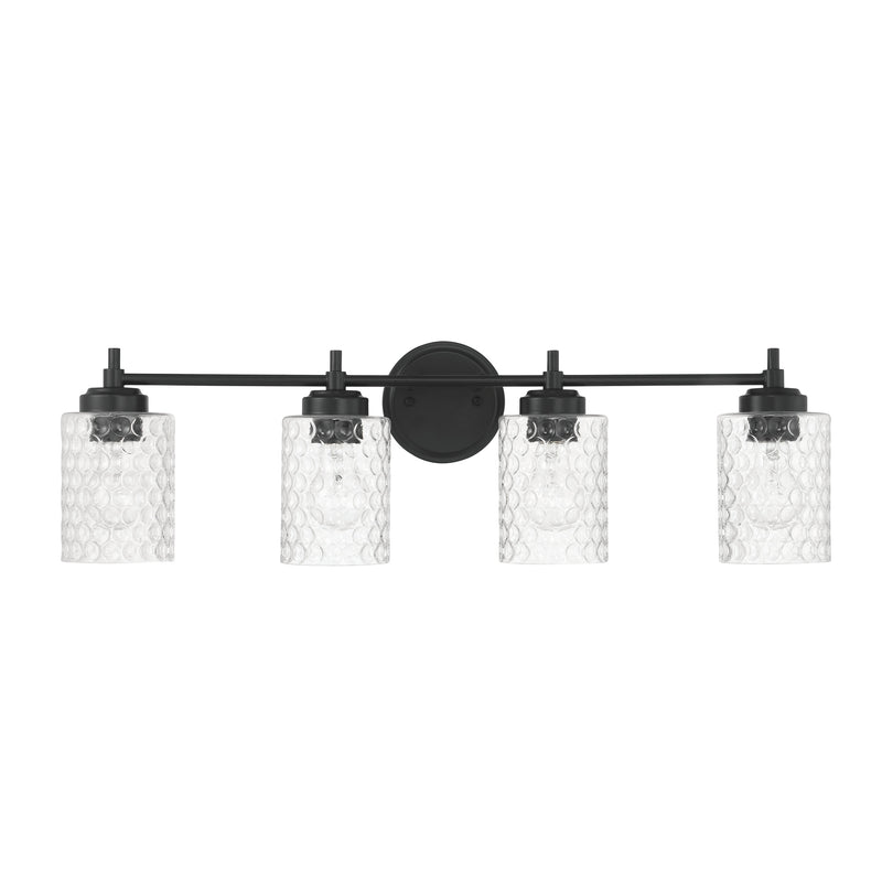 Craftmade - 60504-FB - Four Light Vanity - Claire - Flat Black