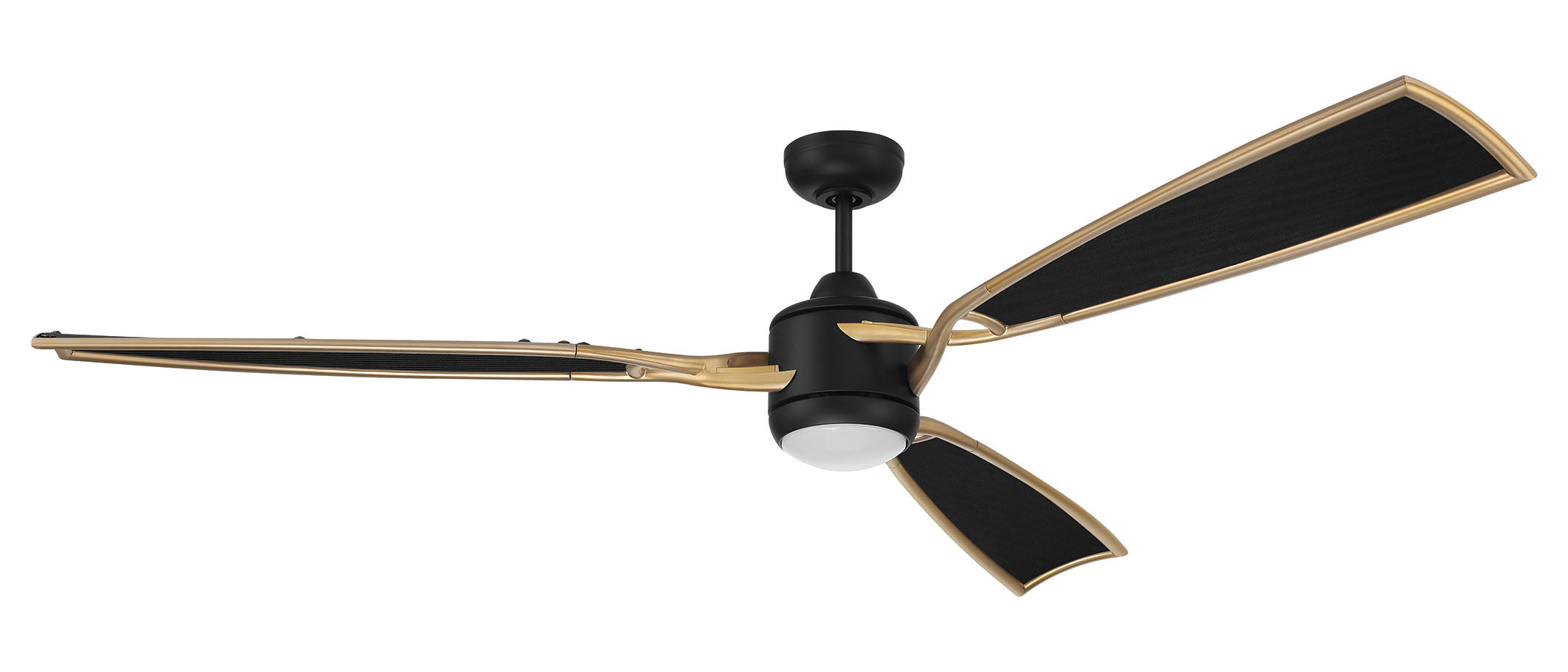 Craftmade - VIA72FBSB3 - 72"Ceiling Fan - Viva - Flat Black/Satin Brass
