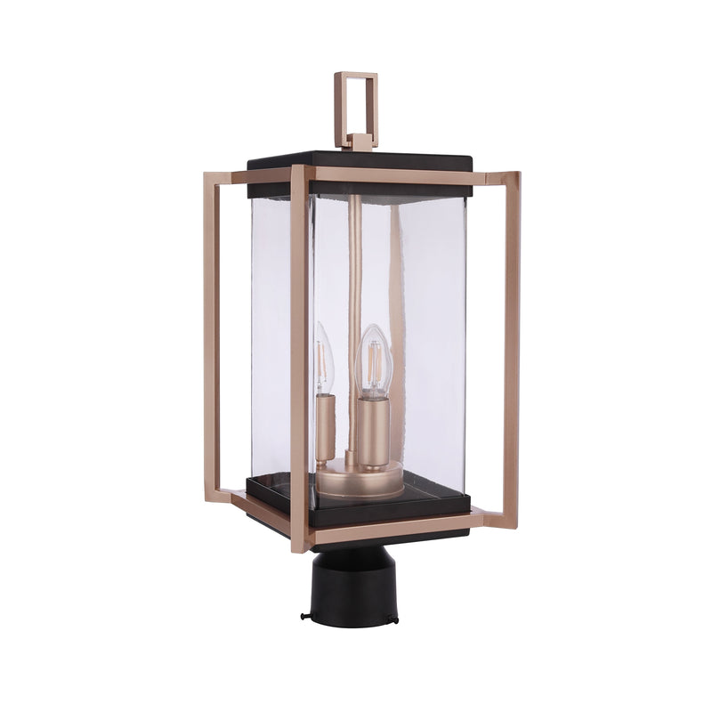 Craftmade - ZA6515-MNSB - Three Light Outdoor Post Mount - Metalwork - Midnight / Satin Brass