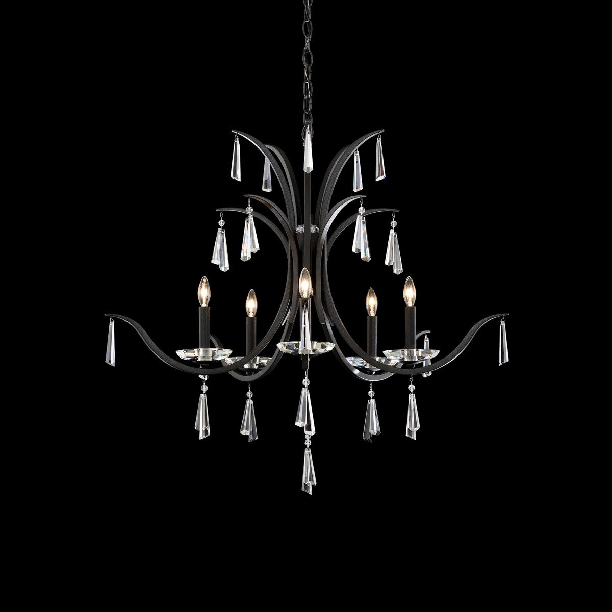 Schonbek - S30505-59R - Five Light Chandelier - Tinsley - Ferro Black