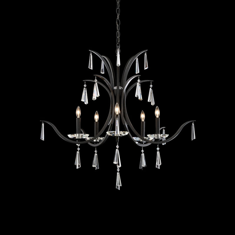 Schonbek - S30505-59R - Five Light Chandelier - Tinsley - Ferro Black