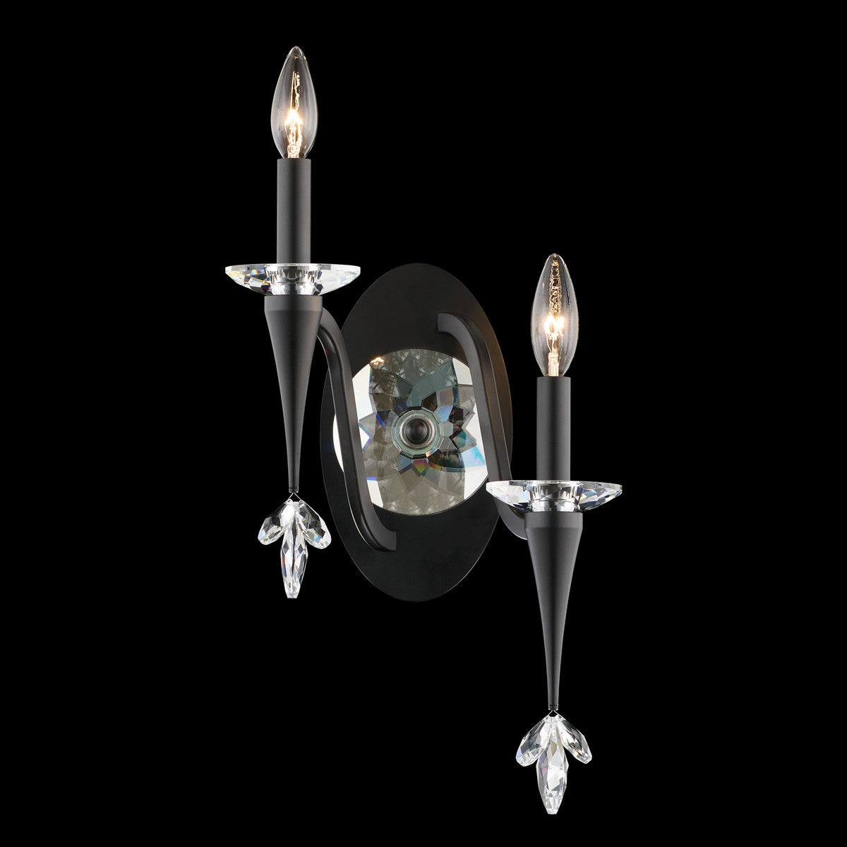 Schonbek - S47502-51R - Two Light Wall Sconce - Waverly - Black