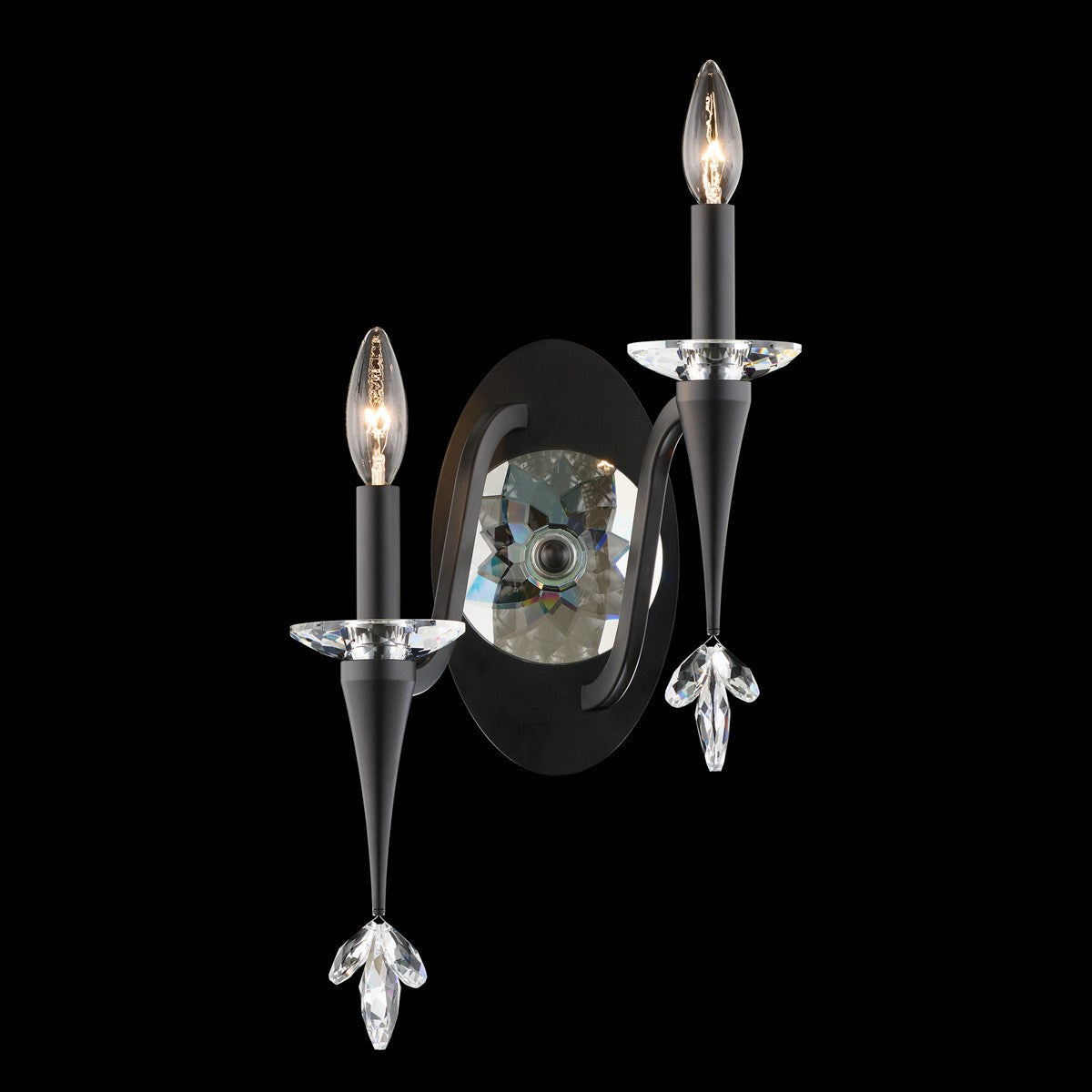 Schonbek - S47504-51R - Two Light Wall Sconce - Waverly - Black