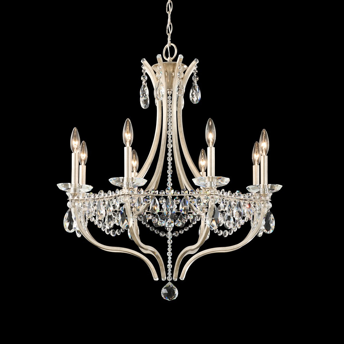 Schonbek - S77508-48R - Eight Light Chandelier - Adley - Antique Silver