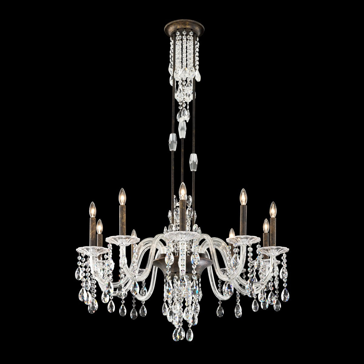 Schonbek - S93510-76R - Ten Light Chandelier - Rainier - Heirloom Bronze