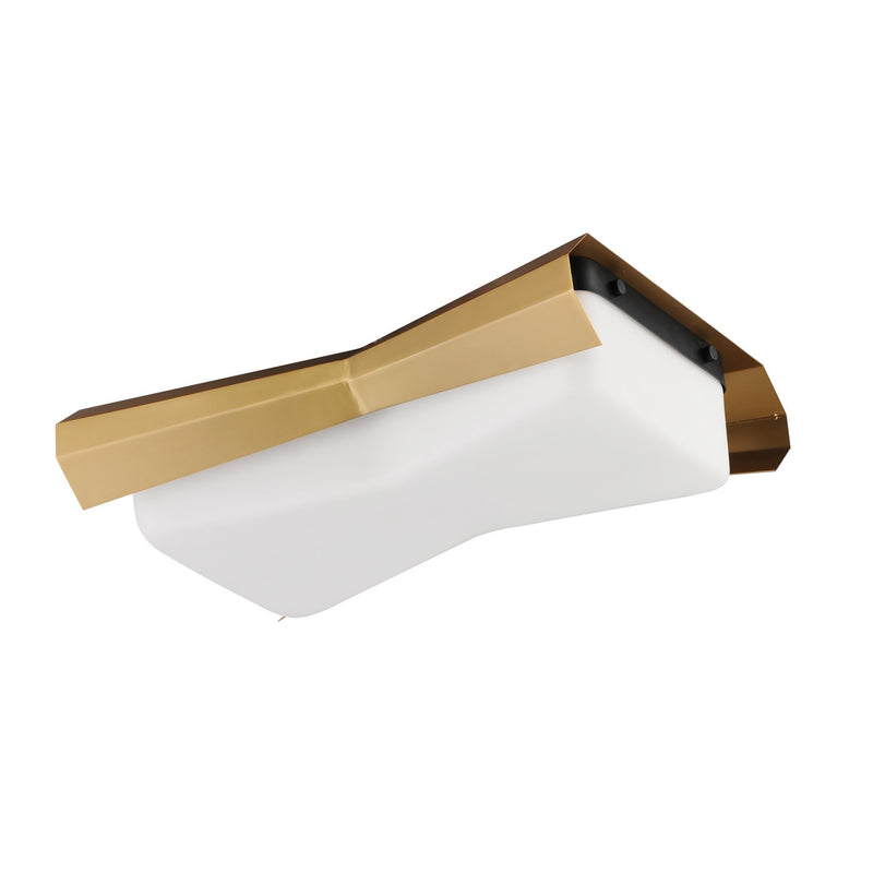 Maxim - 10819SWBKAB - Two Light Flush Mount - Rizzo - Black / Antique Brass