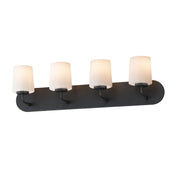 Maxim - 12894WTBK - Four Light Strip Bath Vanity - Durham - Black