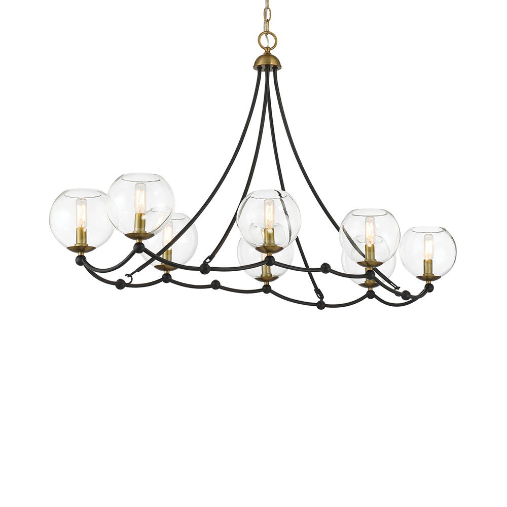 Minka-Lavery - 5068-726 - Eight Light Island Pendant - Kearney Park - Coal And Soft Brass