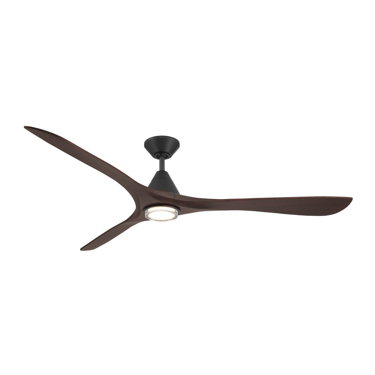 Modern Forms Fans - FR-D2504-72L-MB/DW - 72"Ceiling Fan - Carve - Matte Black/Dark Walnut