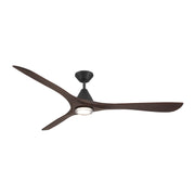 Modern Forms Fans - FR-D2504-72L-MB/DW - 72"Ceiling Fan - Carve - Matte Black/Dark Walnut