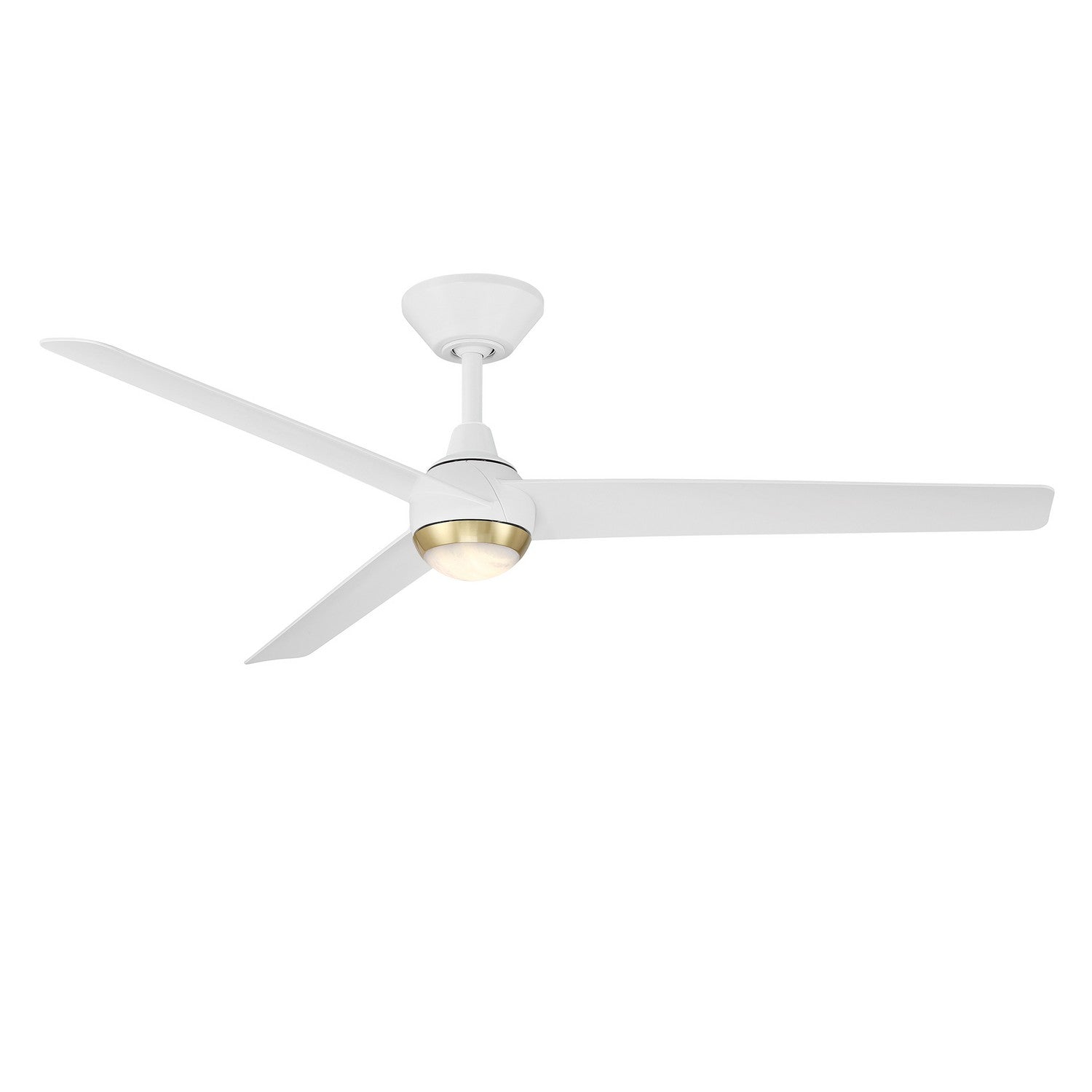 Modern Forms Fans - FR-W2503-54L-SB/MW - 52"Ceiling Fan - Pisces - Soft Brass/Matte White