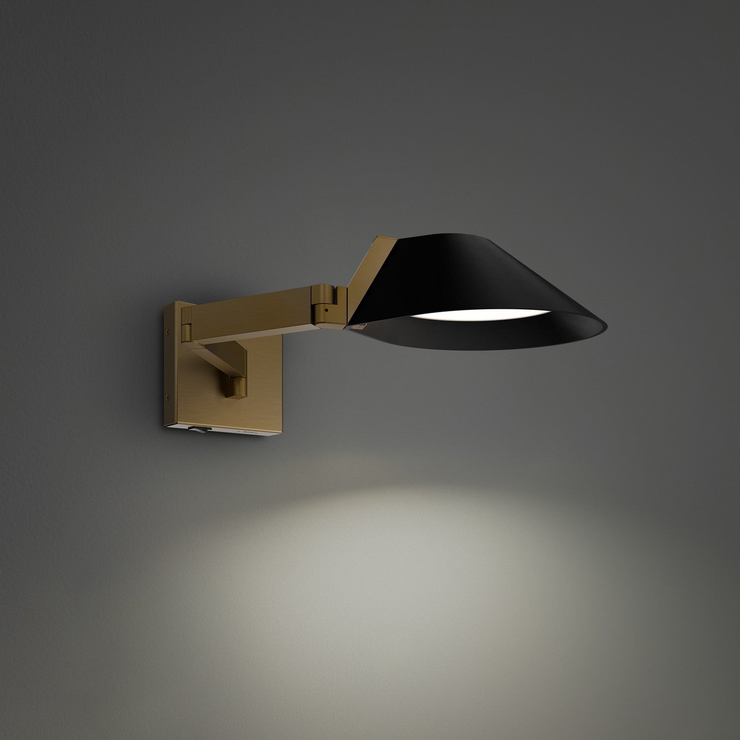 Modern Forms - BL-40522-BK/AB - LED Task Light - Pavilion - Black & Aged Brass