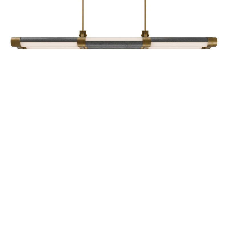 Modern Forms - PD-6548-30-BV/AB - LED Linear Pendant - Catania - Bassalt Stone/Aged Brass