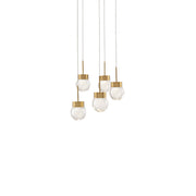 Modern Forms - PD-82005R-AB - LED Pendant - Double Bubble - Aged Brass