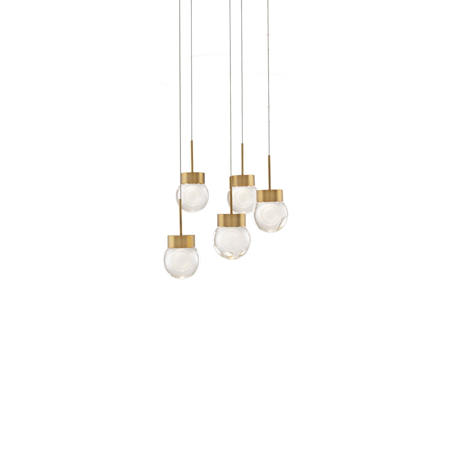 Modern Forms - PD-82005R-AB - LED Pendant - Double Bubble - Aged Brass