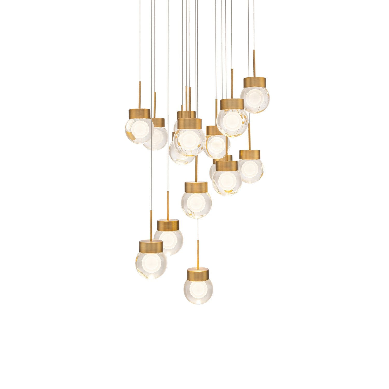 Modern Forms - PD-82015R-AB - LED Pendant - Double Bubble - Aged Brass