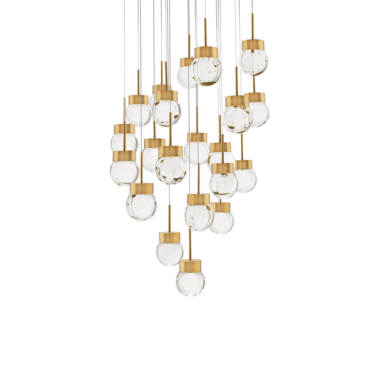 Modern Forms - PD-82021R-AB - LED Pendant - Double Bubble - Aged Brass