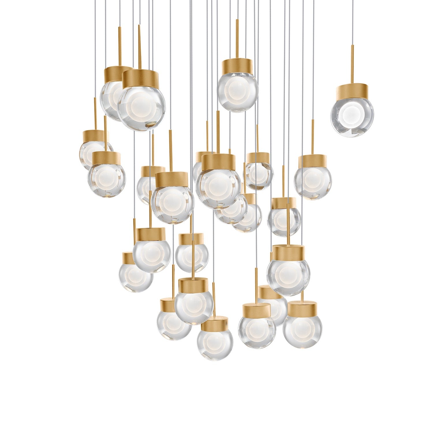 Modern Forms - PD-82025S-AB - LED Pendant - Double Bubble - Aged Brass