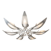 Hubbardton Forge - 121320-SKT-85-BB0823 - Seven Light Semi-Flush Mount - Parasol - Sterling