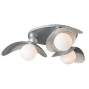 Hubbardton Forge - 122110-SKT-85 - Three Light Semi-Flush Mount - Yoki - Sterling