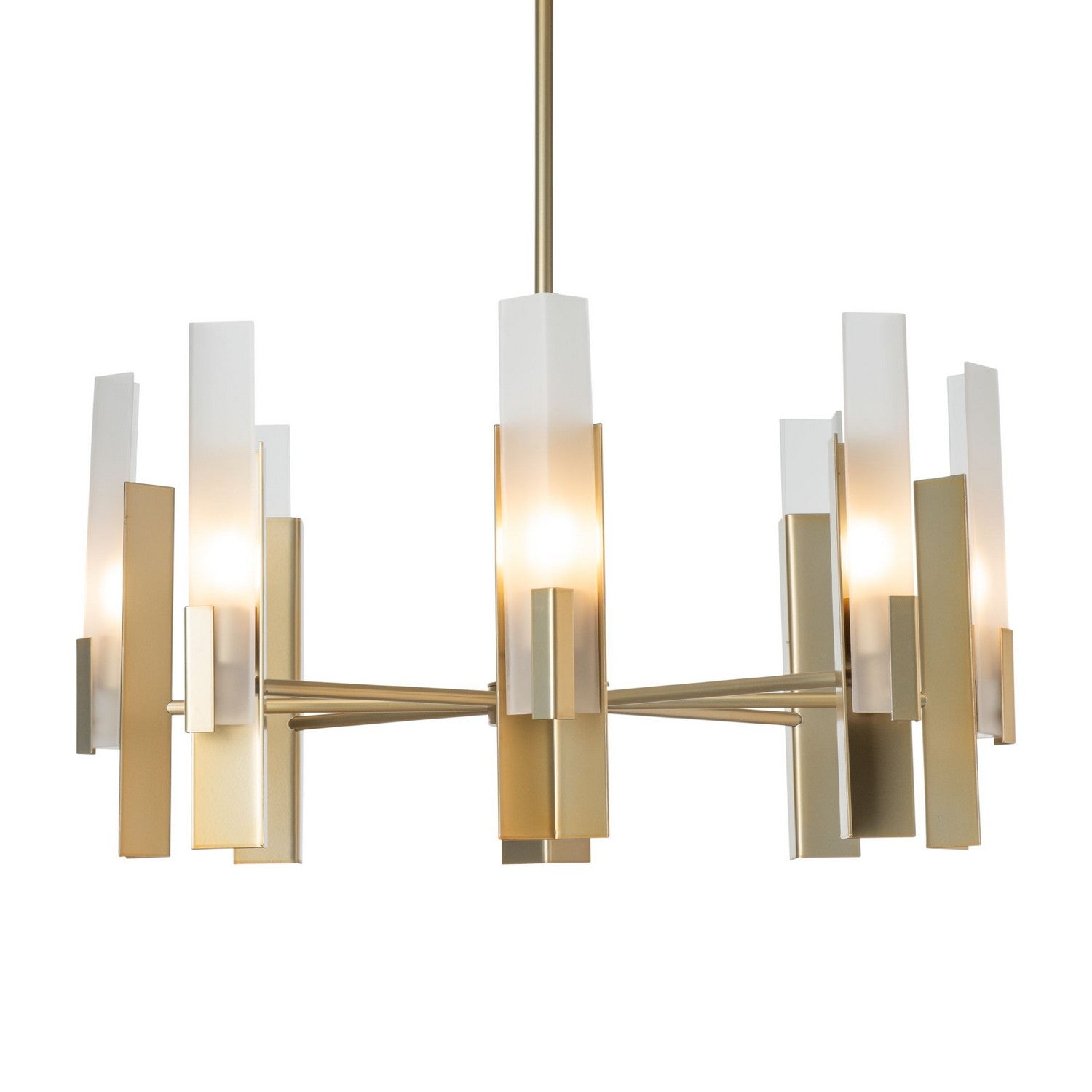 Hubbardton Forge - 132045-SKT-MULT-86-FD0828 - Eight Light Pendant - Summit - Modern Brass