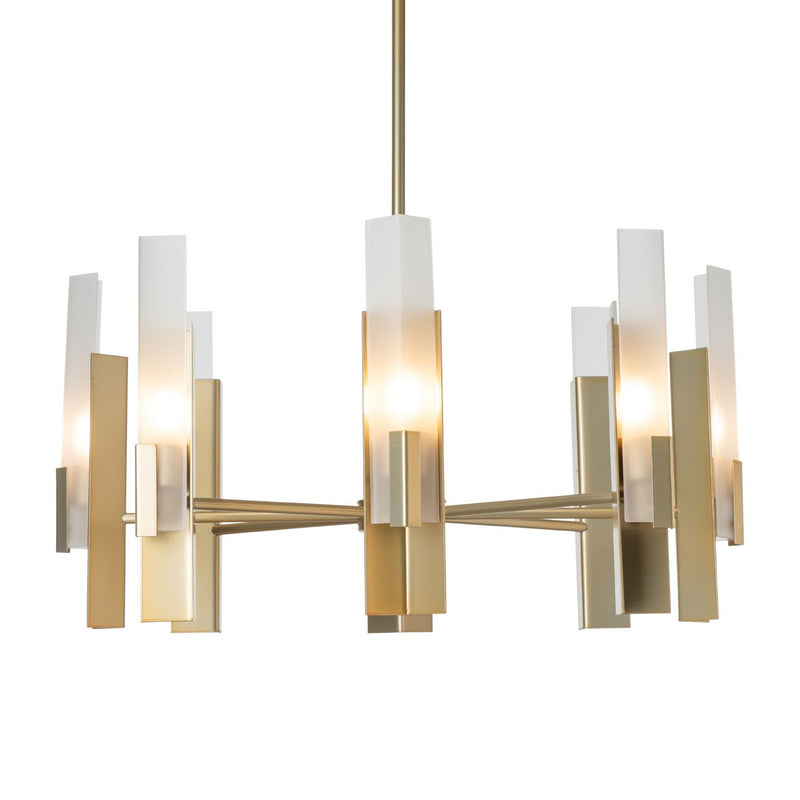Hubbardton Forge - 132045-SKT-MULT-86-FD0828 - Eight Light Pendant - Summit - Modern Brass