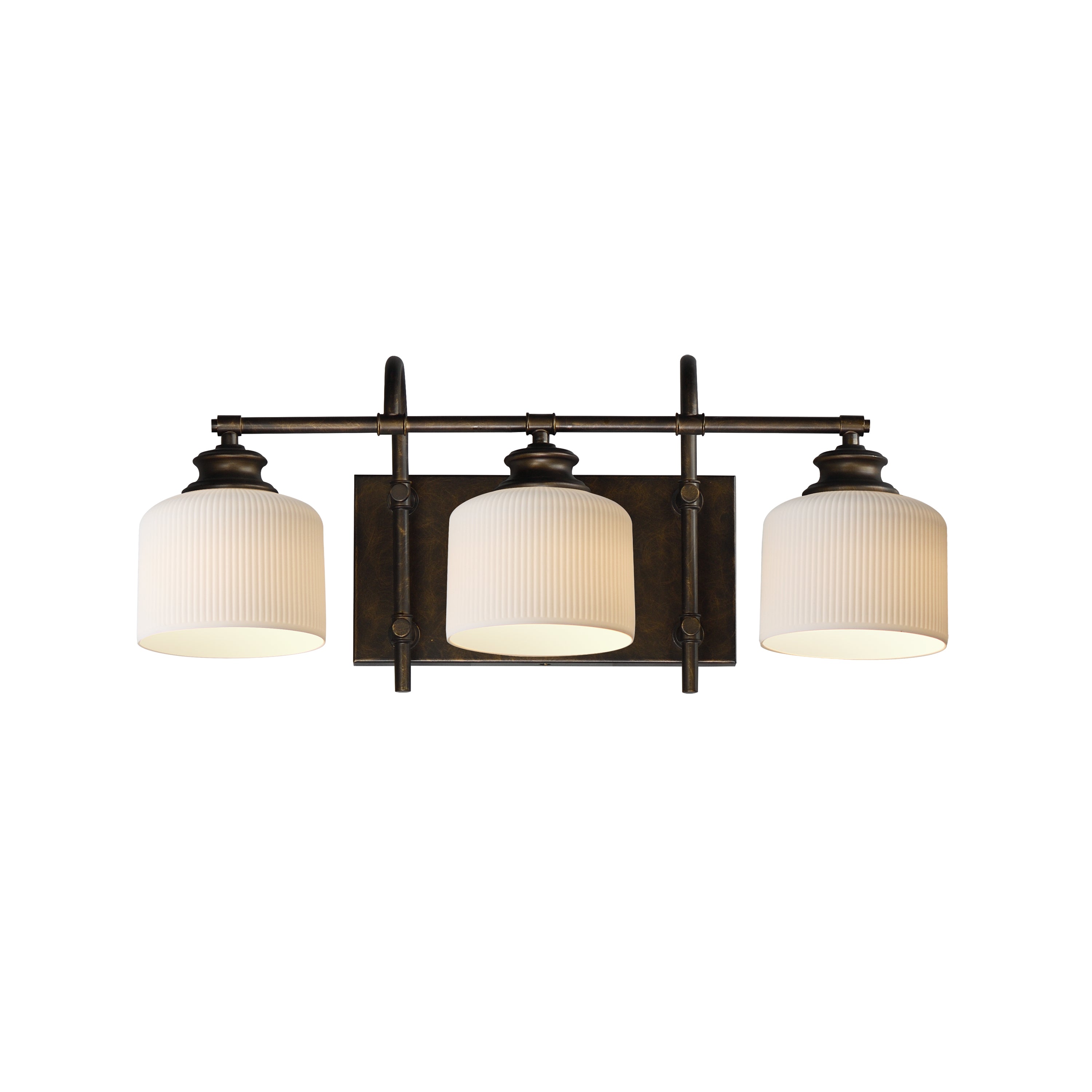 Maxim - 21493WTOI - Three Light Bath Vanity - Bisque - Oil Rubbed Bronze