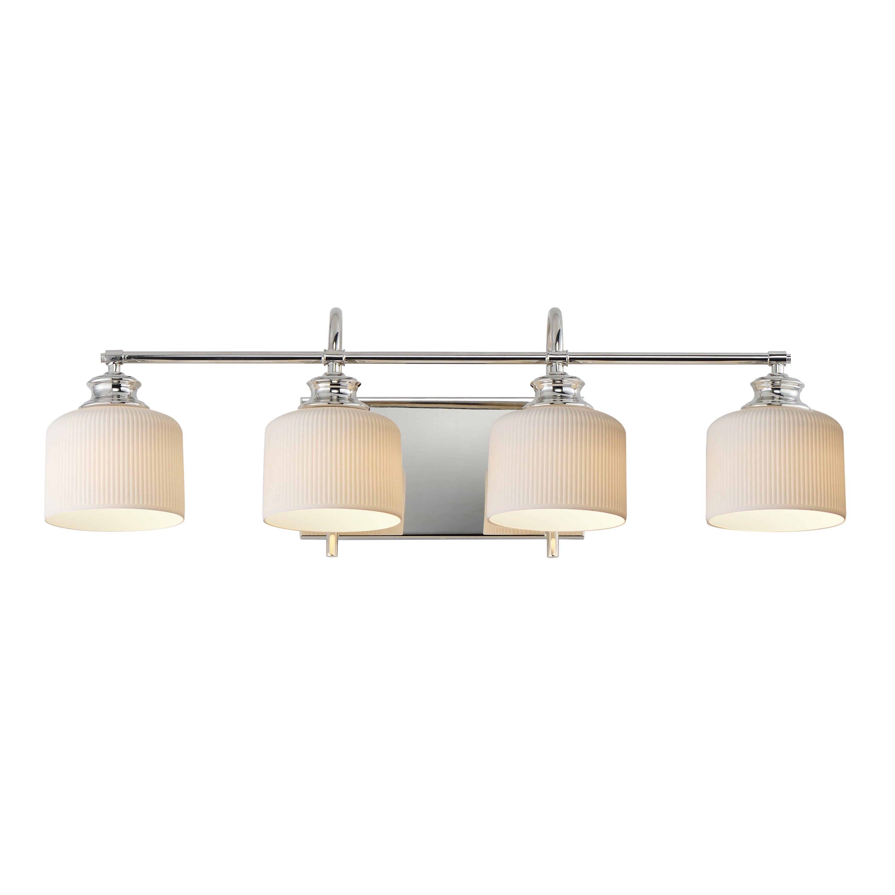 Maxim - 21494WTPN - Four Light Bath Vanity - Bisque - Polished Nickel