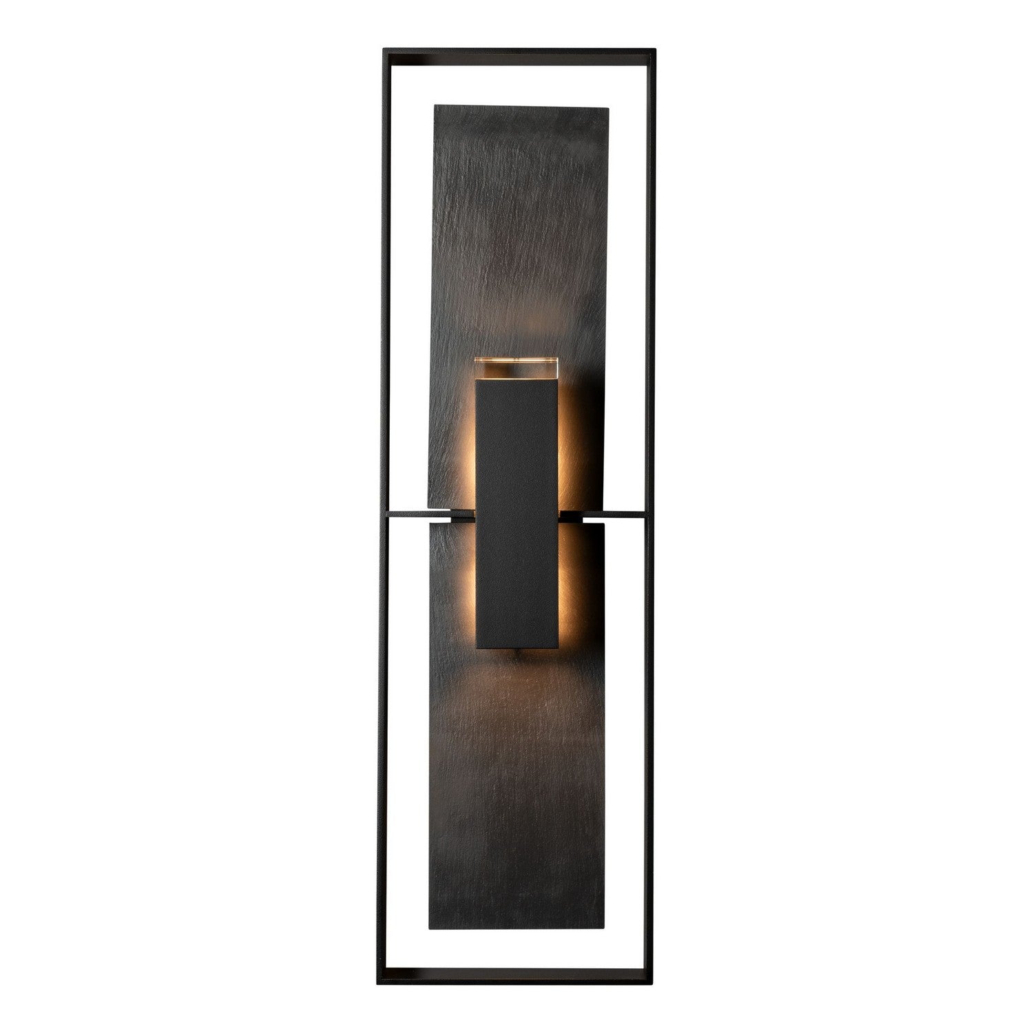 Hubbardton Forge - 302666-SKT-80-SL-ZM0850 - Two Light Outdoor Wall Sconce - Shadow Box - Coastal Black