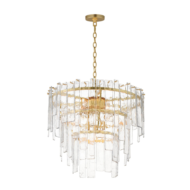 Maxim - 21835AGGL - Nine Light Pendant - Warren - Gold Leaf